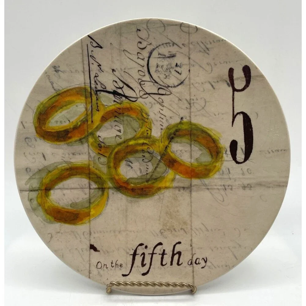 Williams Sonoma 12 Days Of Christmas Plate Salad Dessert 8.75